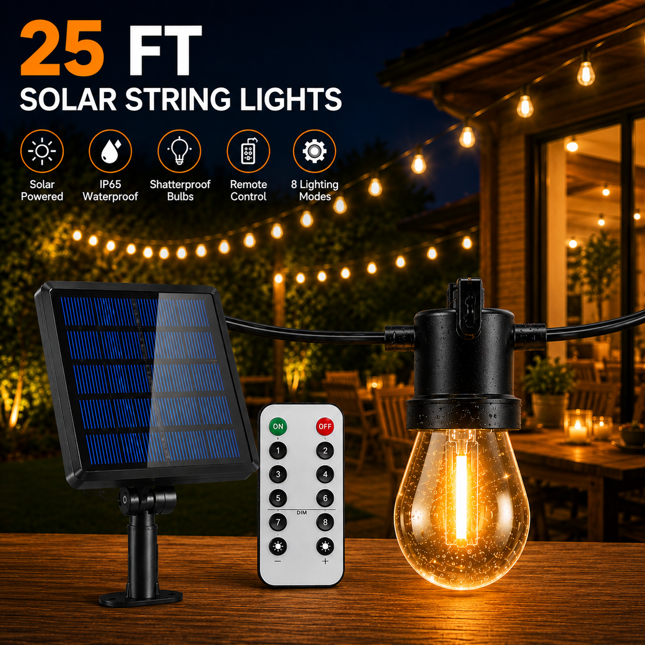 GlowRid 100ft Solar Strings